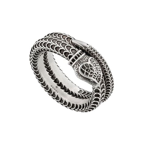 green snake gucci ring|Gucci Silver Rings .